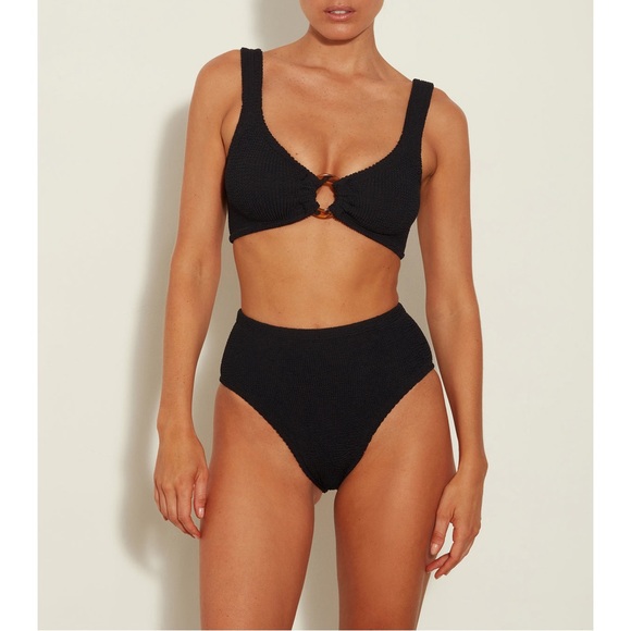 NWT Hunza G Nadine Bikini Set in Black - Picture 1 of 9